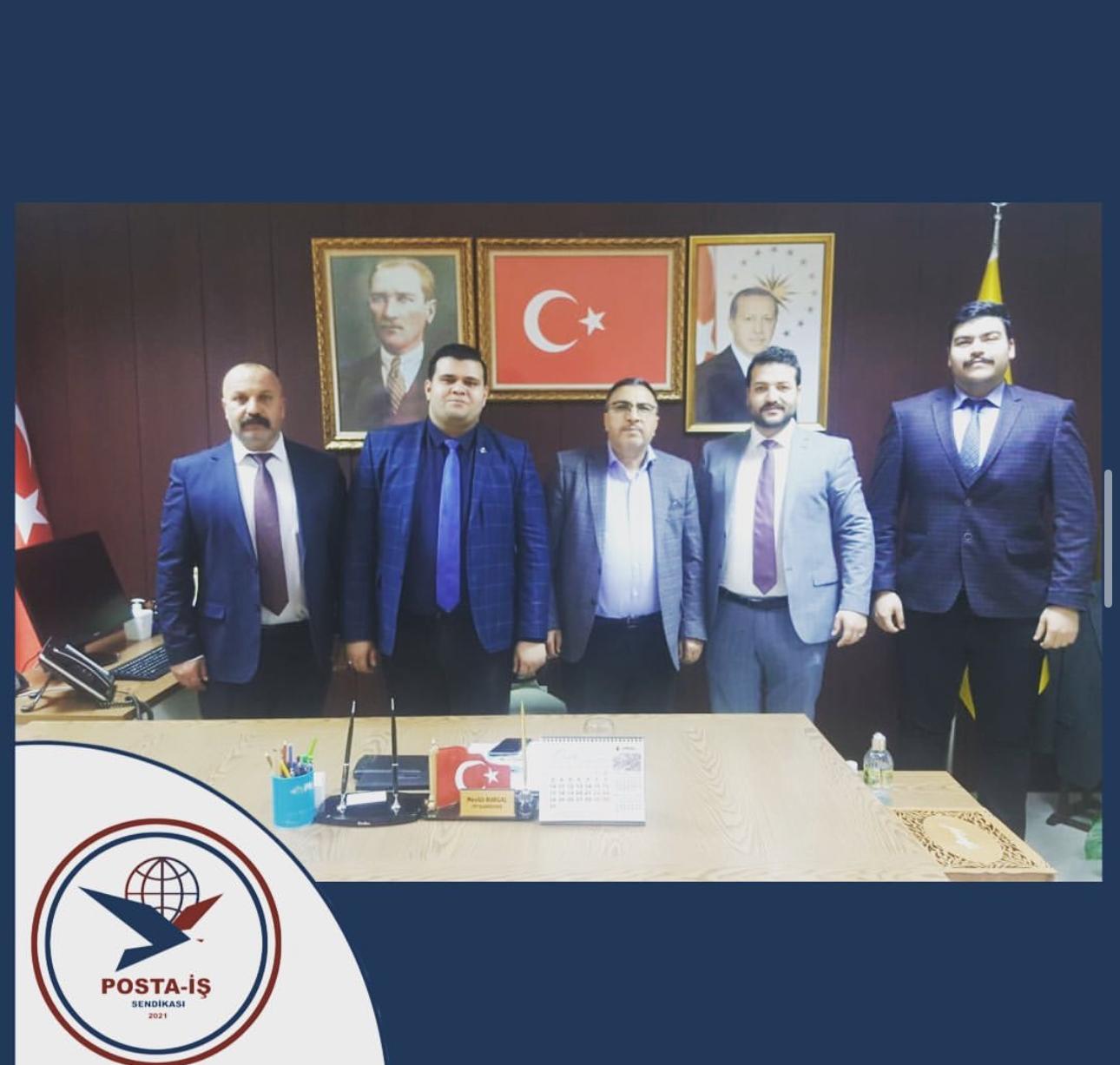 Posta İş Sendikası olarak Gaziantep Başmüdürü Sn. Mevlut Burgaç’ı makamında ziyaret ettik.